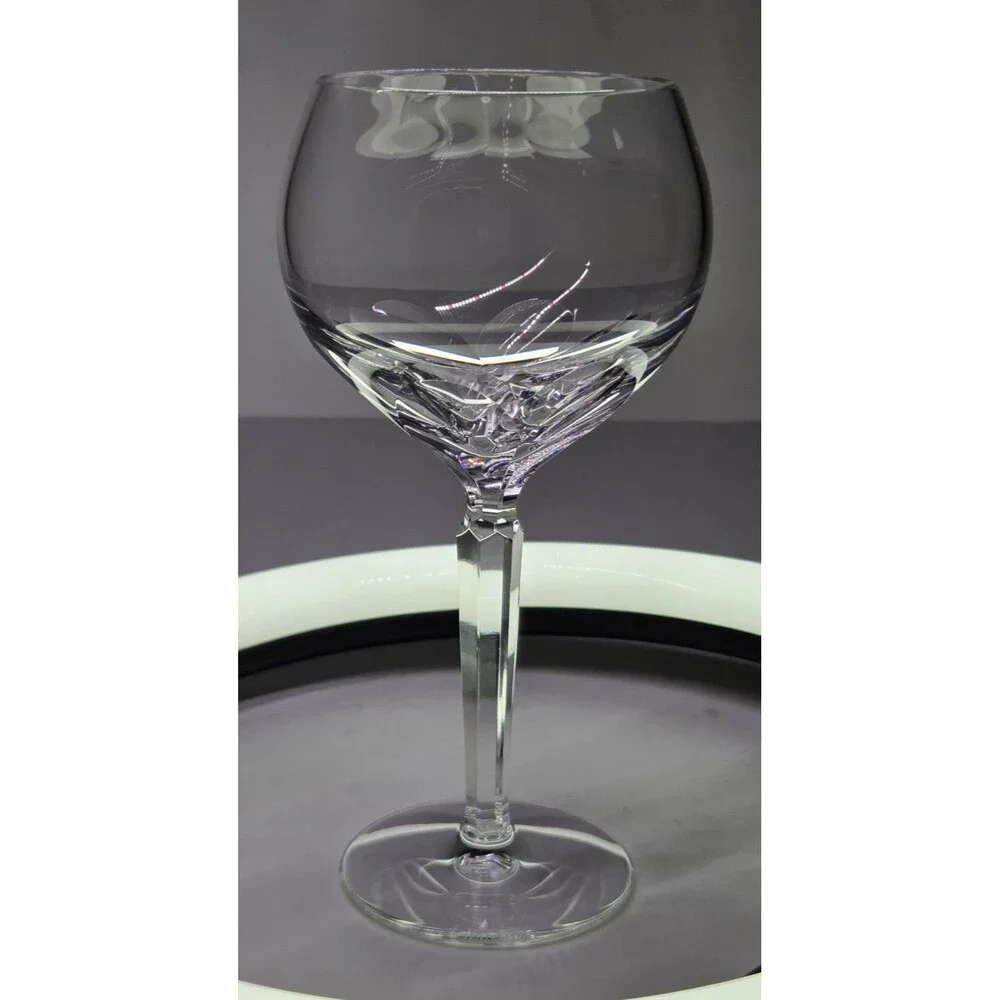 Waterford Crystal NEVE Wine Goblet Glass Water Signed 7.75